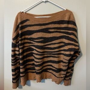 LOFT Zebra Print Sweater women’s size large